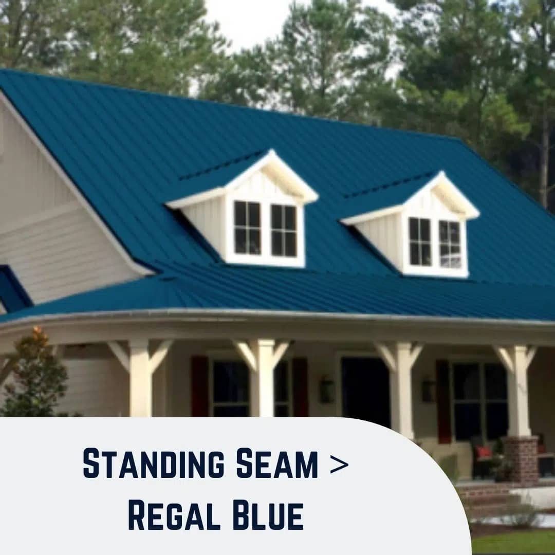 Standing Seam Regal Blue Roofing