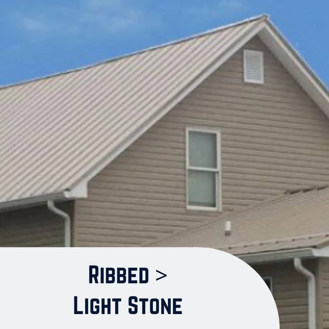 House with Ribbed Light Stone Roofing