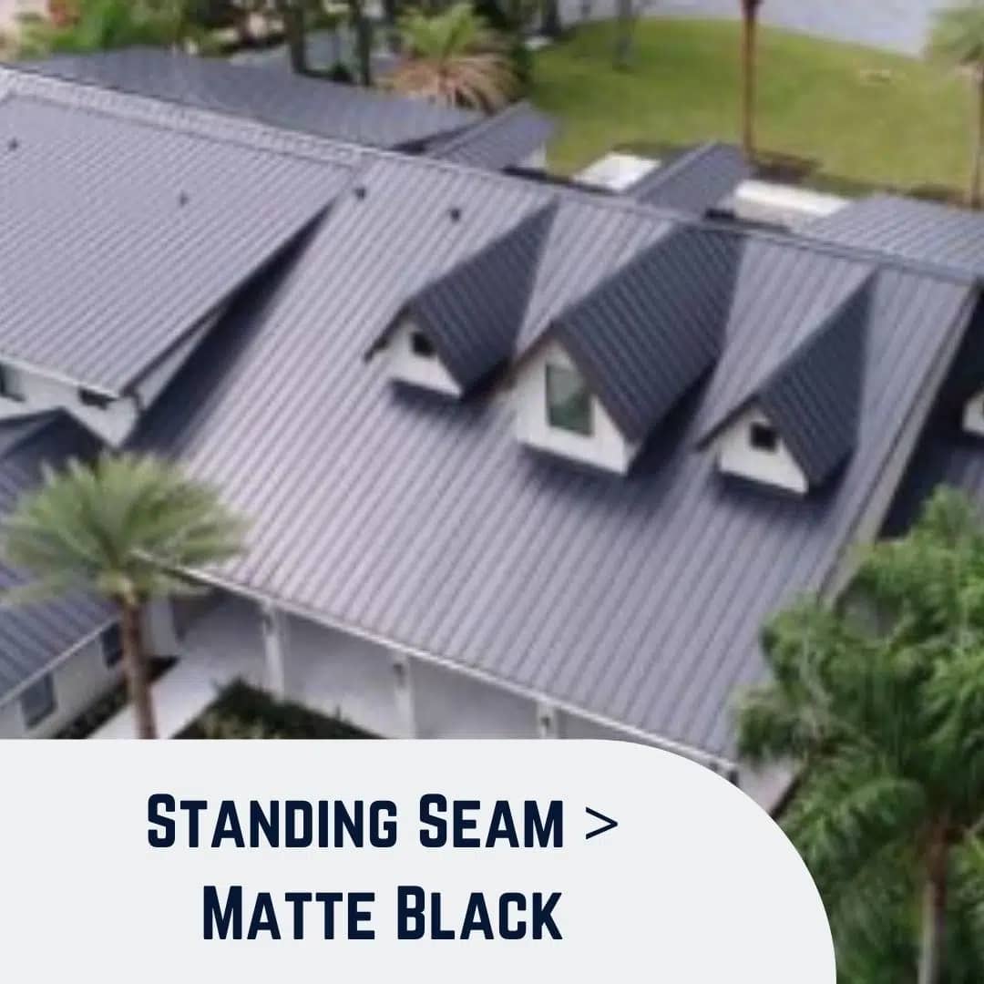 Standing Seam Matte Black Roofing