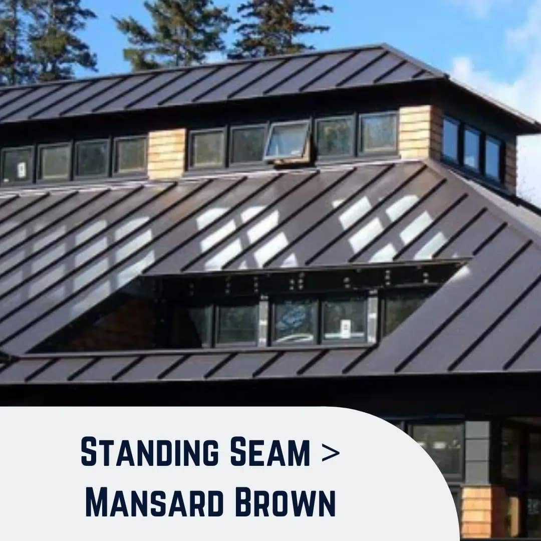 Standing Seam Mansard Brown Roofing