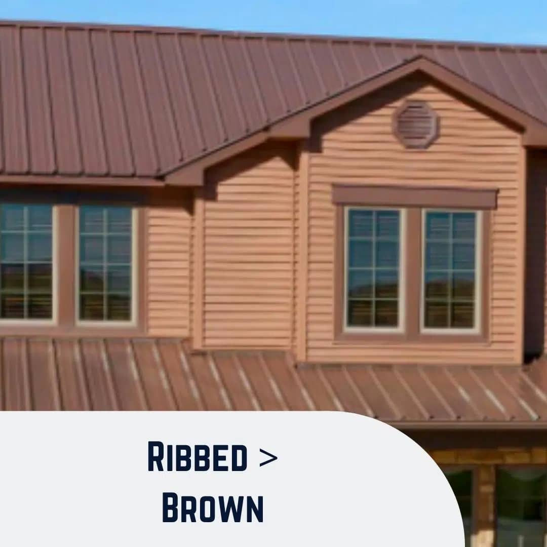 House with Ribbed Brown Roofing