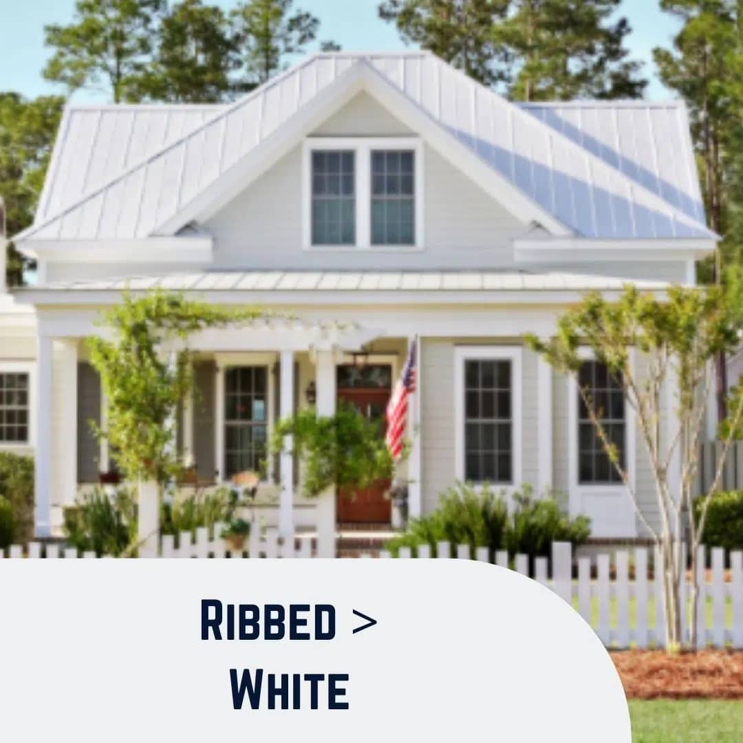 House with Ribbed White Roofing