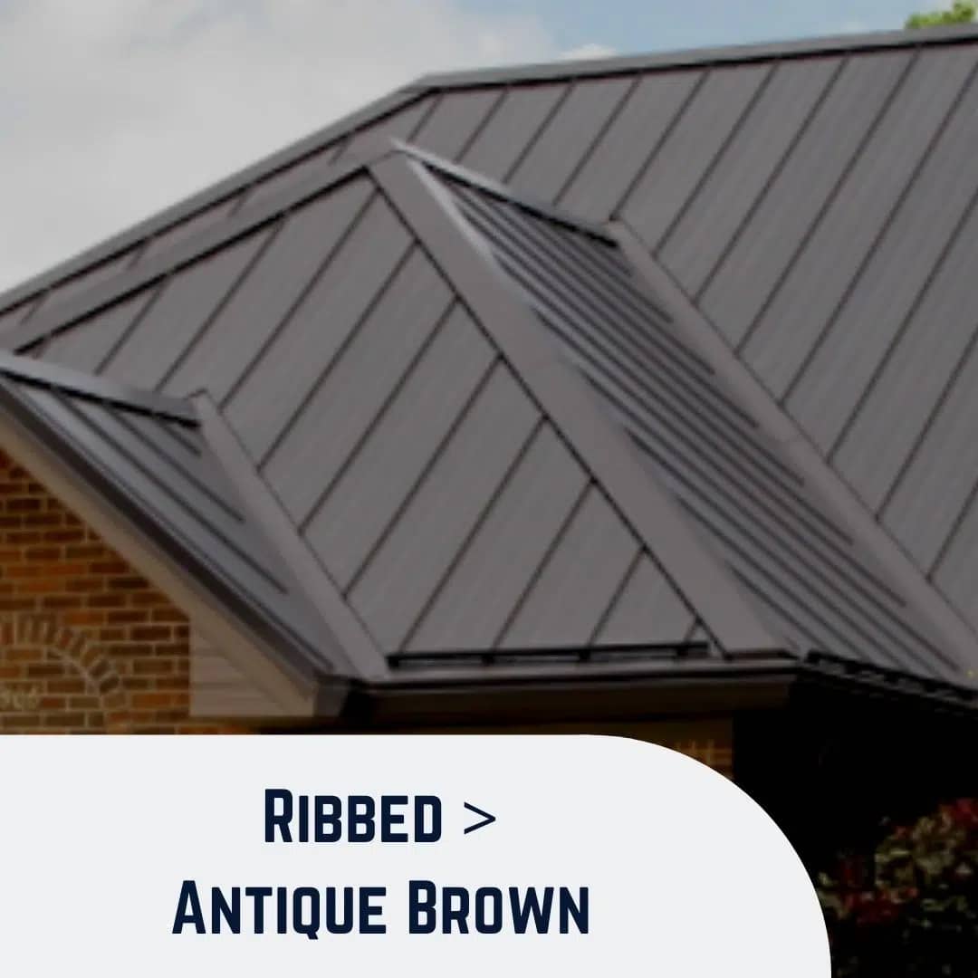 House with Ribbed Antique Brown Roofing