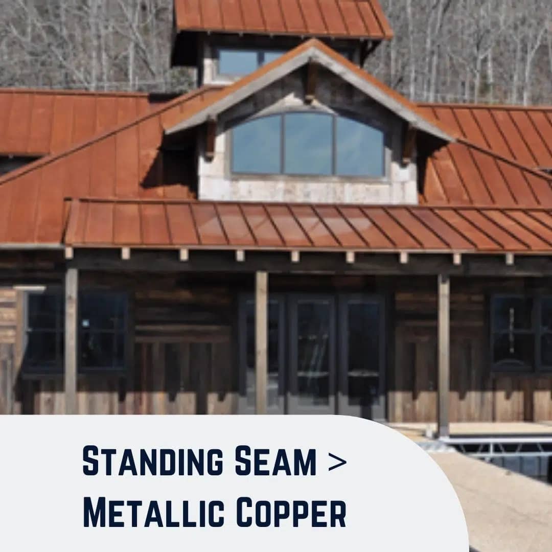 House with Standing Seam Metallic Copper Roof