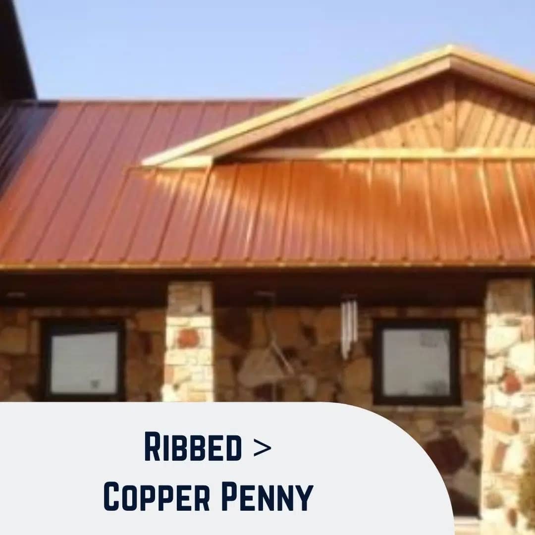 House with Ribbed Copper Penny Roofing