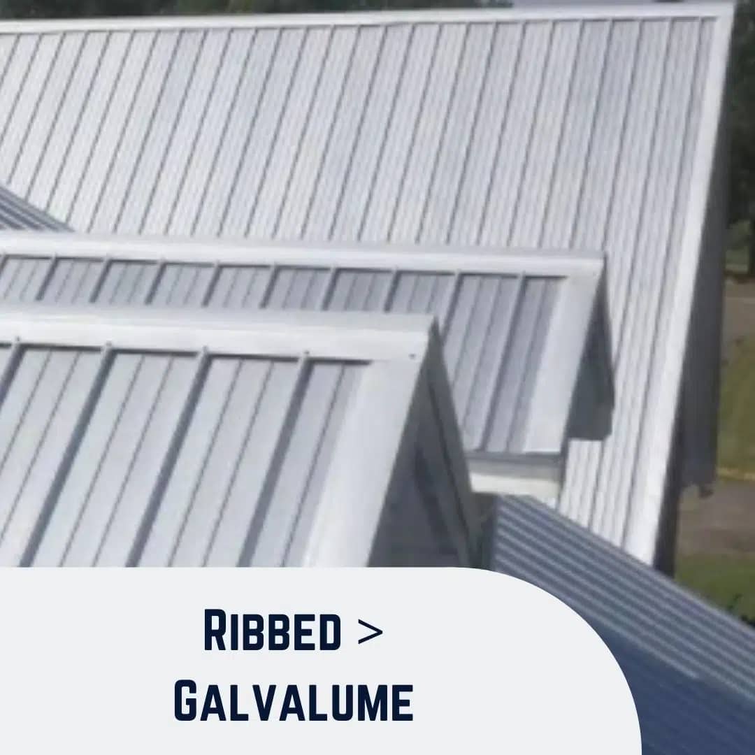 House with Ribbed Galvalume Roofing