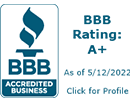 Better Business Bureau Rating Badge