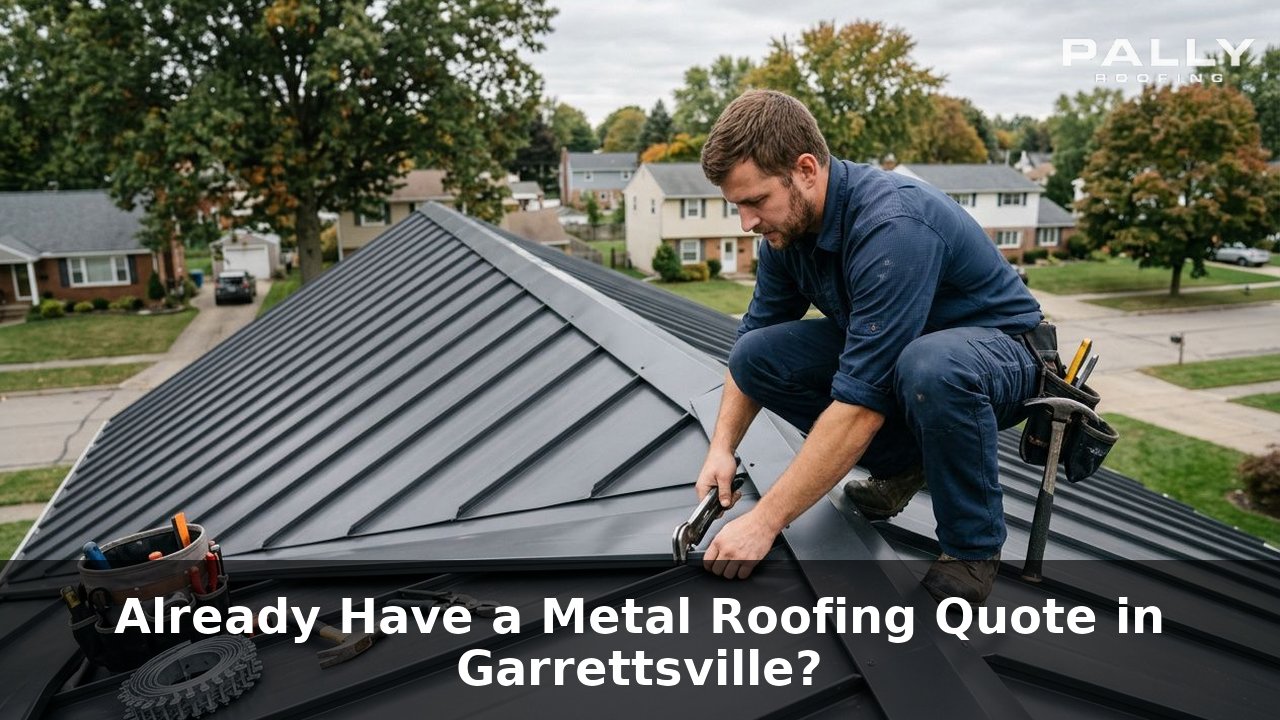 Close-up of standing seam metal roof installation with precise seam locking and flashing by Pally Roofing in Northeast Ohio